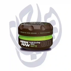 واکس مو نیشمن قهوه ای مدل Matte شماره 08 حجم 150 میلی لیتر NISHMAN